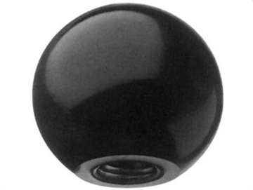 SB Kugleknop i Duroplast/DIN 319 med kunststof gevind